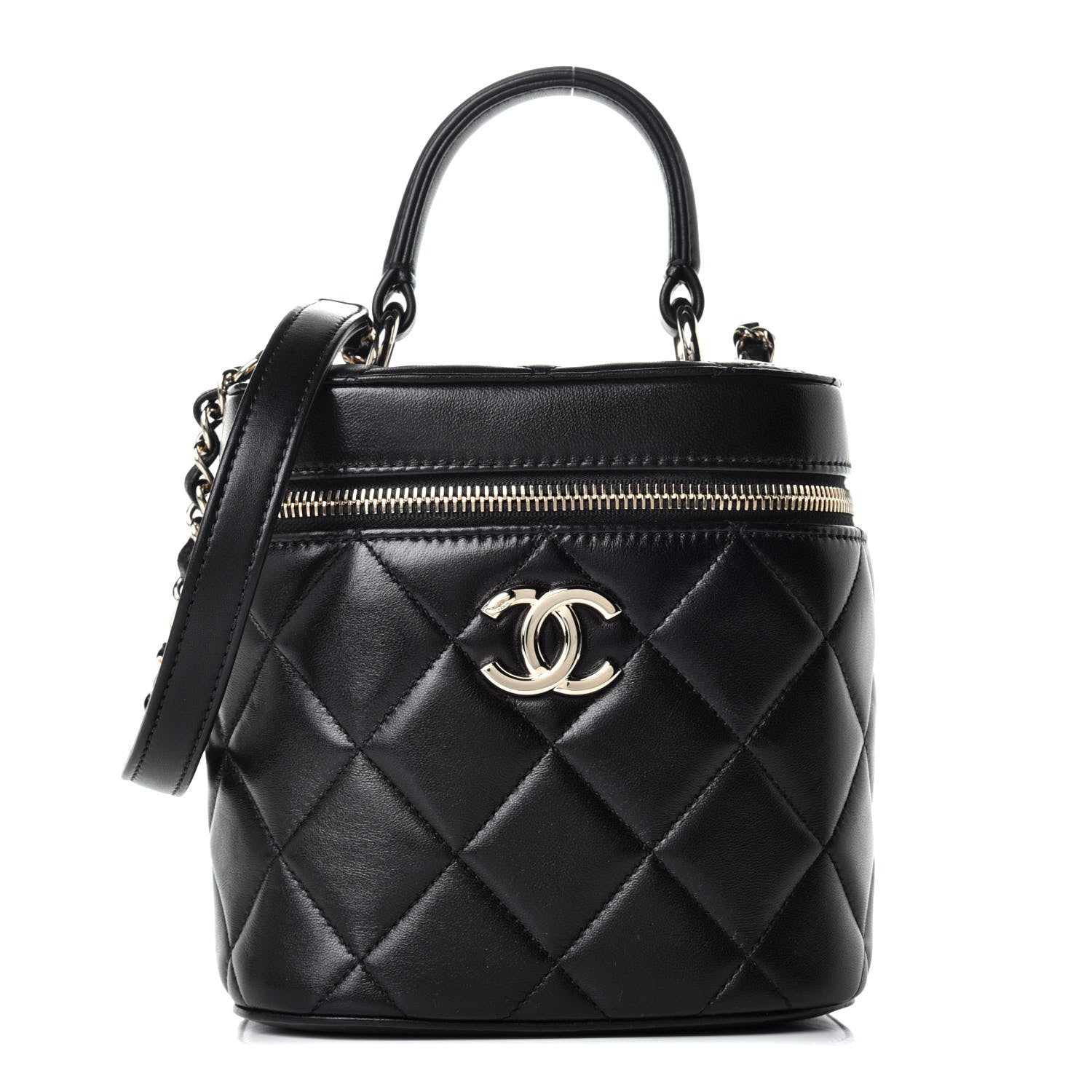 Chanel Lambskin Quilted Trendy Vanity Case Black 1 of 10
