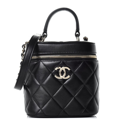 Chanel Lambskin Quilted Trendy Vanity Case Black 1 of 10