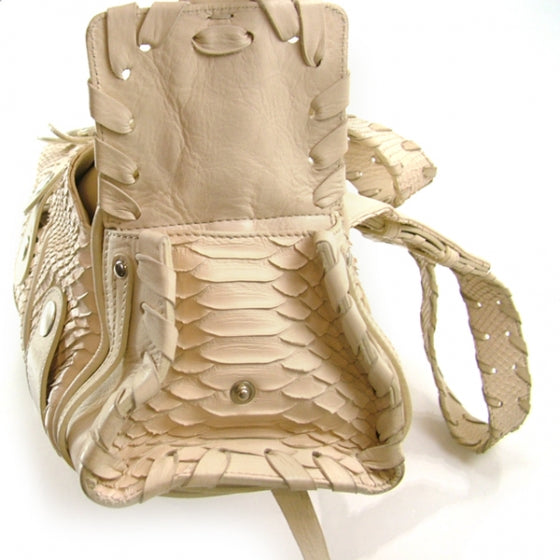 Chloe Python Silverado Shoulder Bag Hobo Ivory 7 of 10