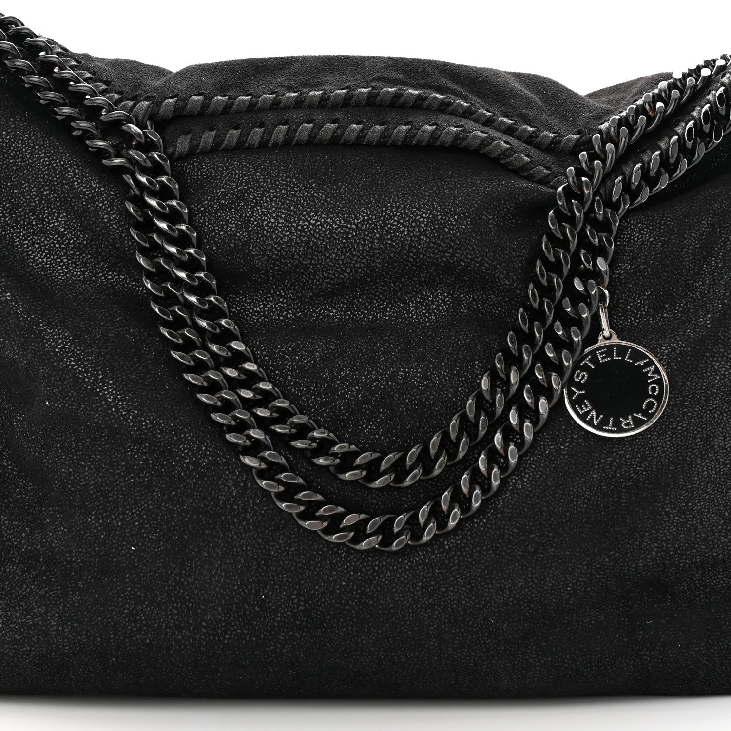 Stella McCartney Shaggy Deer Falabella Fold Over Tote Black 8 of 10
