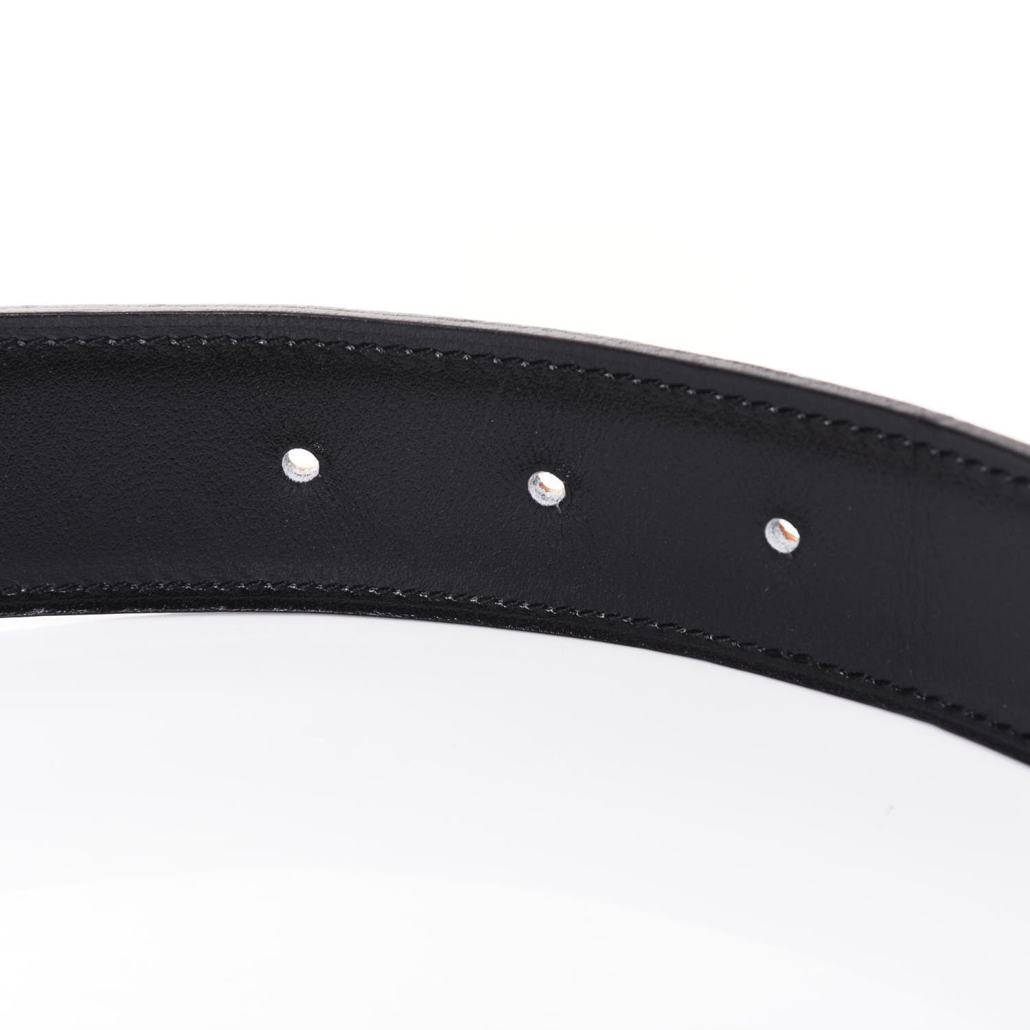 Hermes Box Togo Strie 32mm H Belt 90 Black Gold 10 of 11