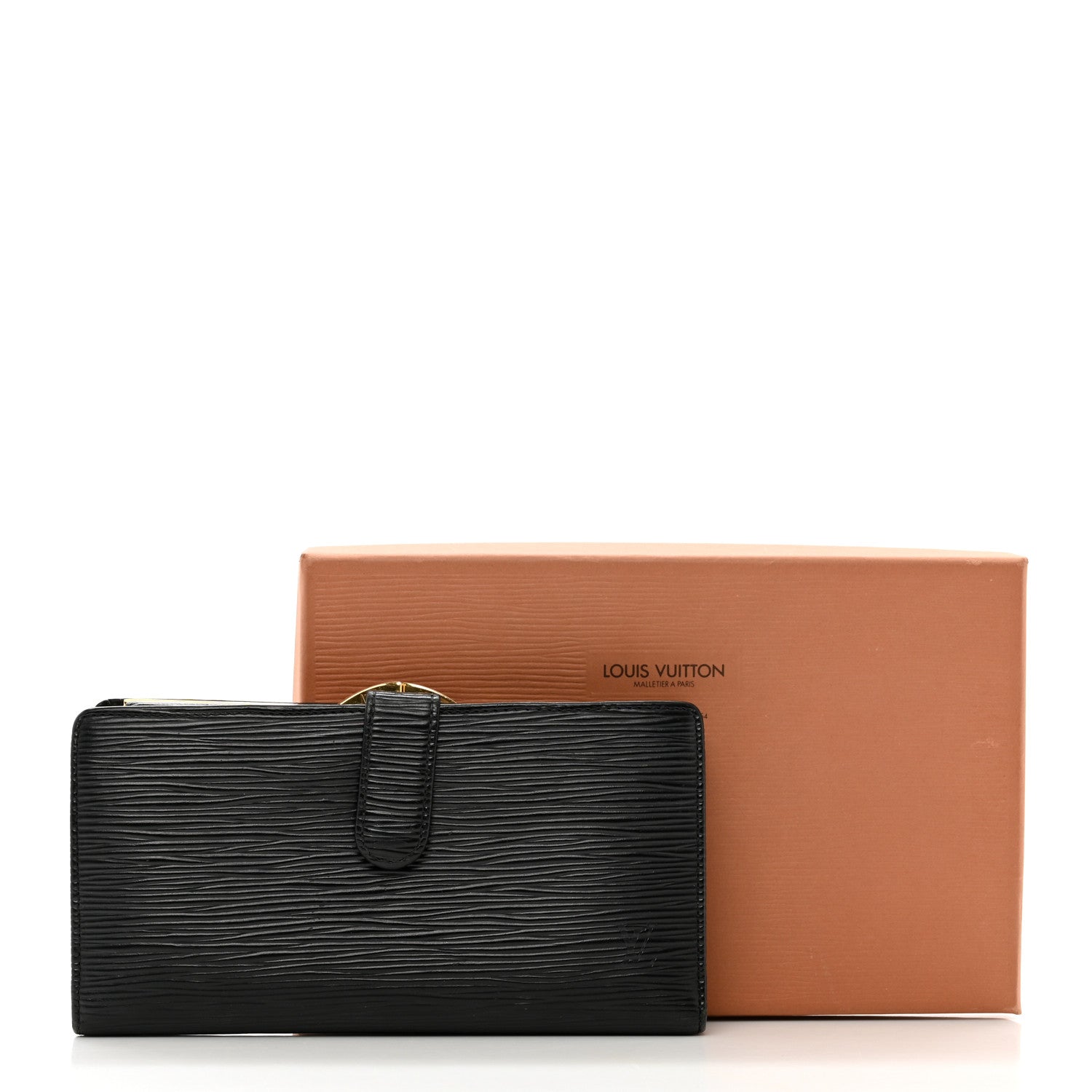 Louis Vuitton Epi Viennois Continental French Purse Wallet Black 12 of 12