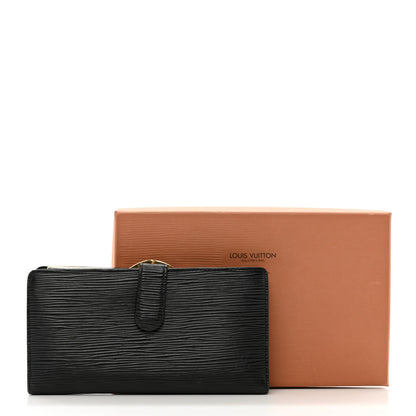 Louis Vuitton Epi Viennois Continental French Purse Wallet Black 12 of 12