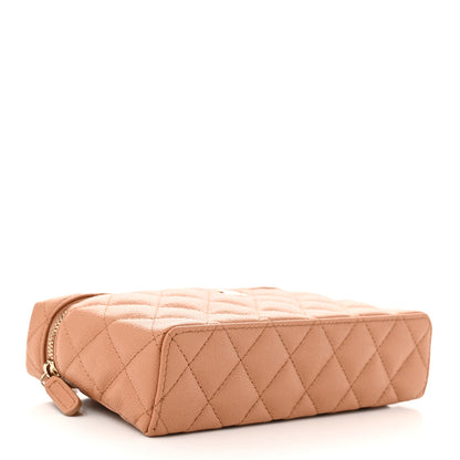 Chanel Caviar Quilted Top Handle Slim Vanity With Chain Brown 4 of 11