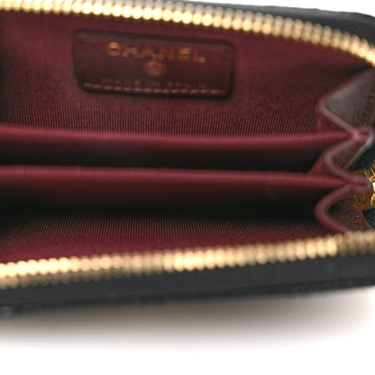 Chanel Caviar Quilted Zip Coin Purse Black 5 of 7