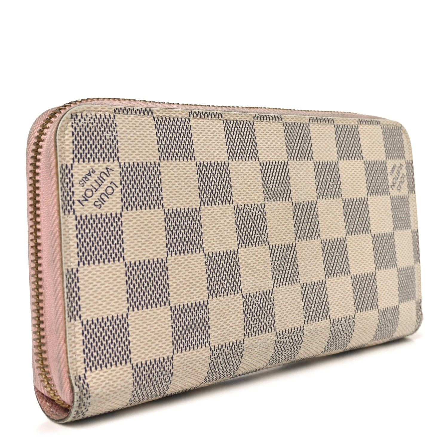 Louis Vuitton Damier Azur Zippy Wallet Rose Ballerine 3 of 9