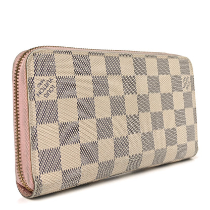 Louis Vuitton Damier Azur Zippy Wallet Rose Ballerine 3 of 9