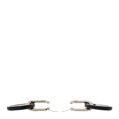 Fendi Metal Lambskin F is Fendi Hoop Drop Earrings Silver 3 of 4