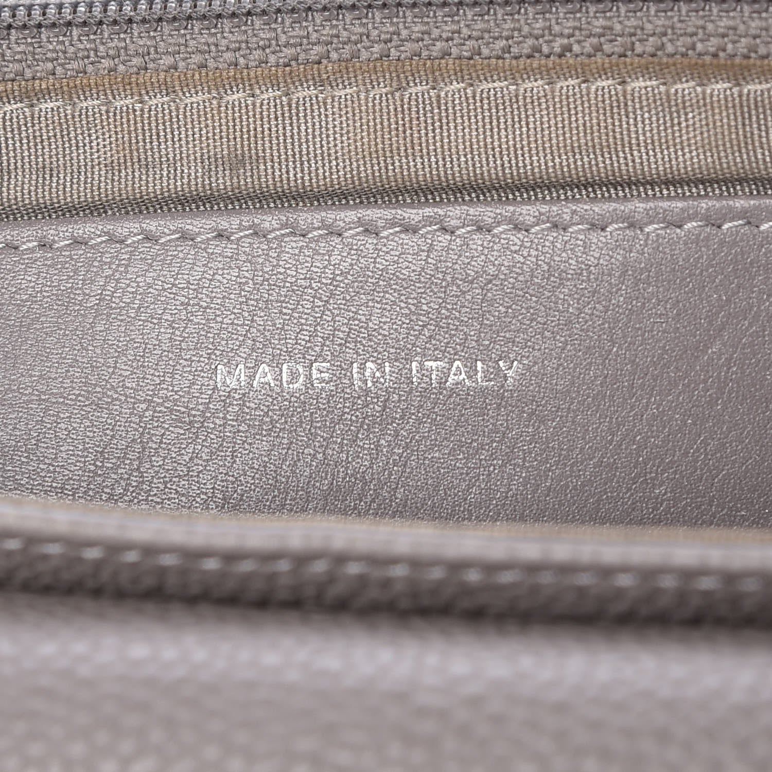 Chanel Caviar Half Moon Wallet On Chain WOC Light Grey 7 of 14