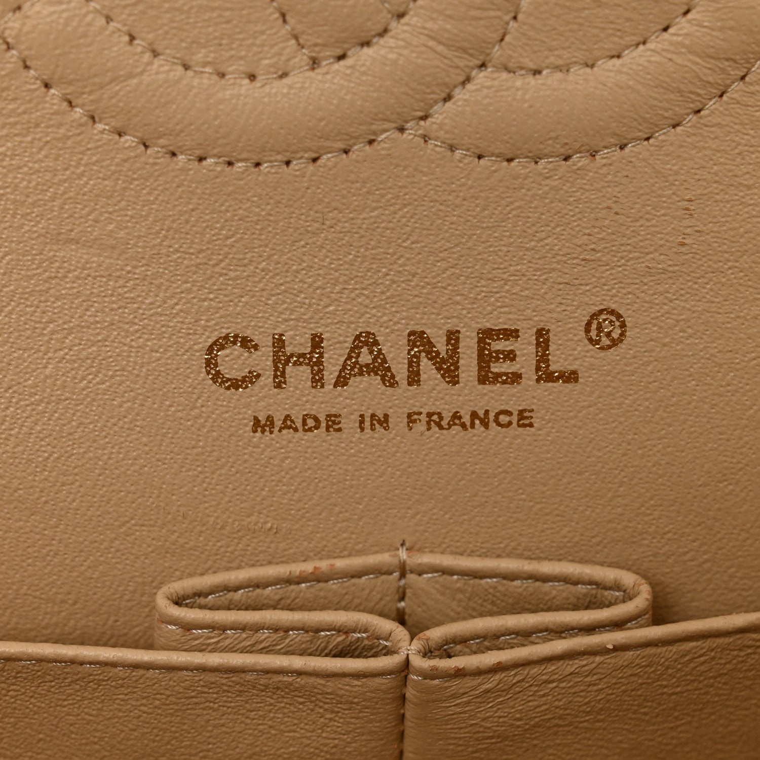 Chanel Caviar Quilted Medium Double Flap Beige 7 of 12