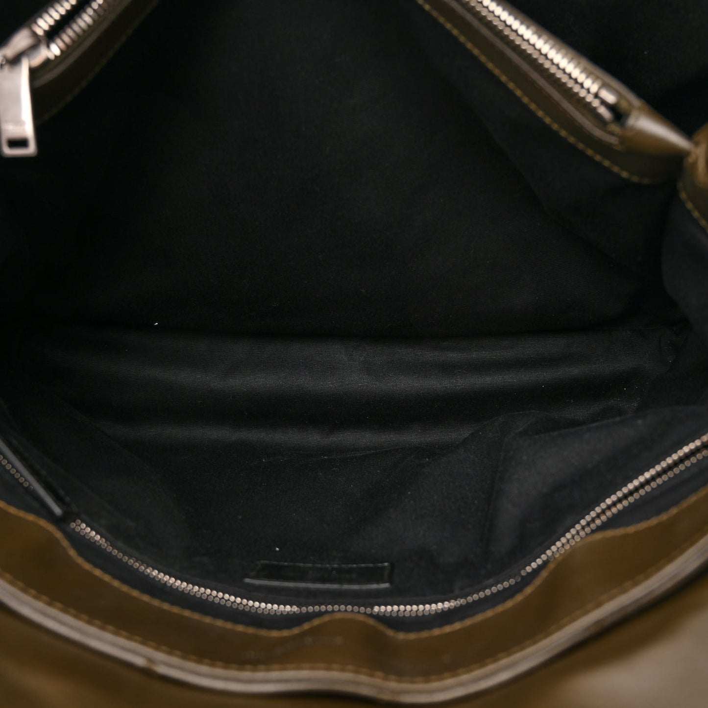 Calfskin Y Quilted Monogram Large Loulou Chain Satchel Kaki Fonce