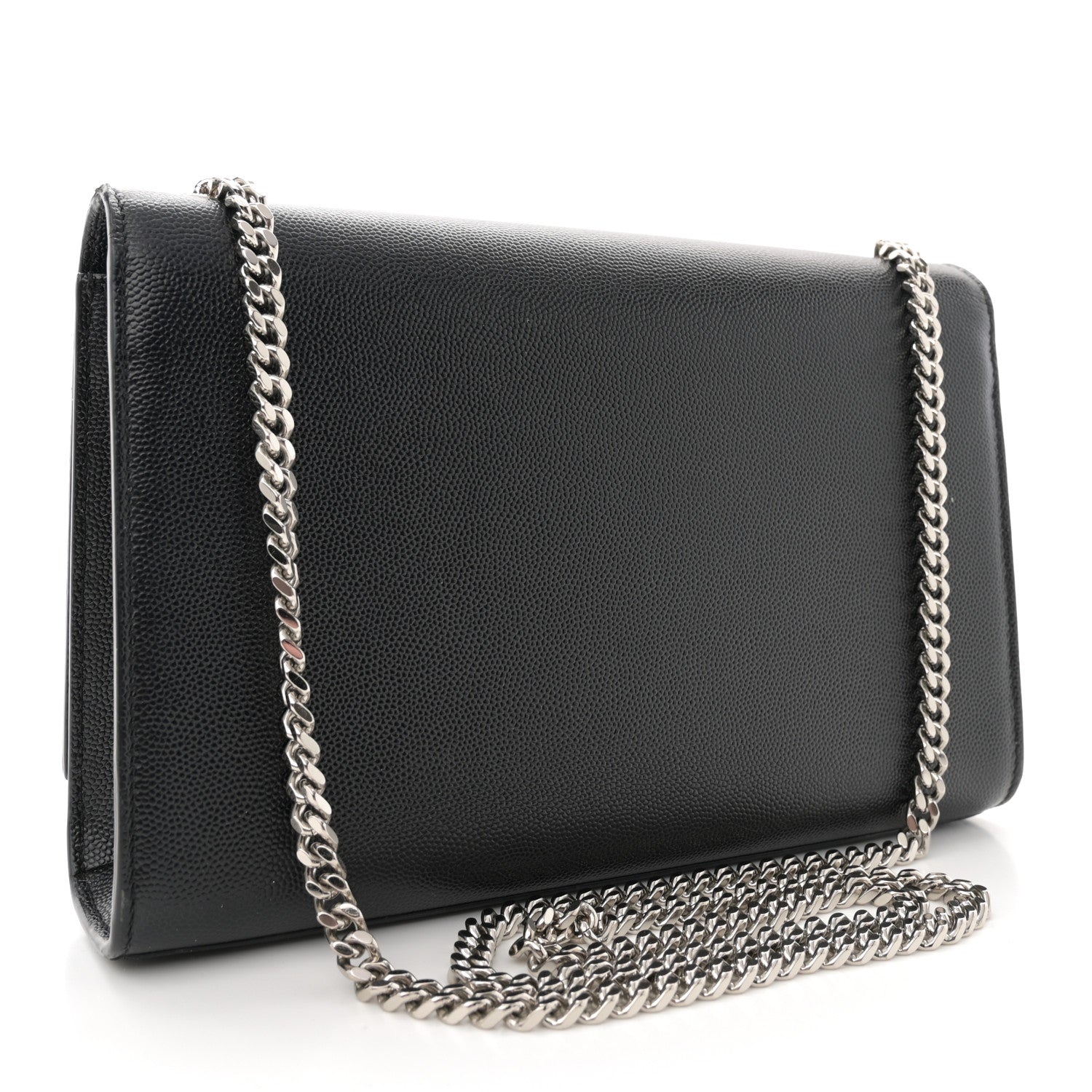 Saint Laurent Grain De Poudre Medium Classic Monogram Kate Satchel Black 3 of 13