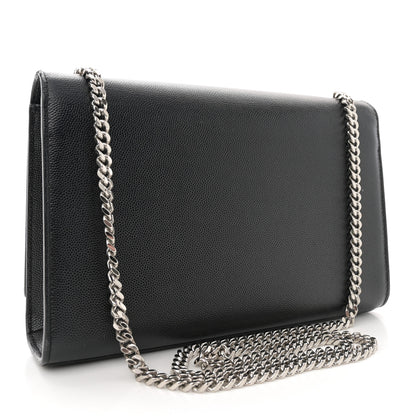 Saint Laurent Grain De Poudre Medium Classic Monogram Kate Satchel Black 3 of 13