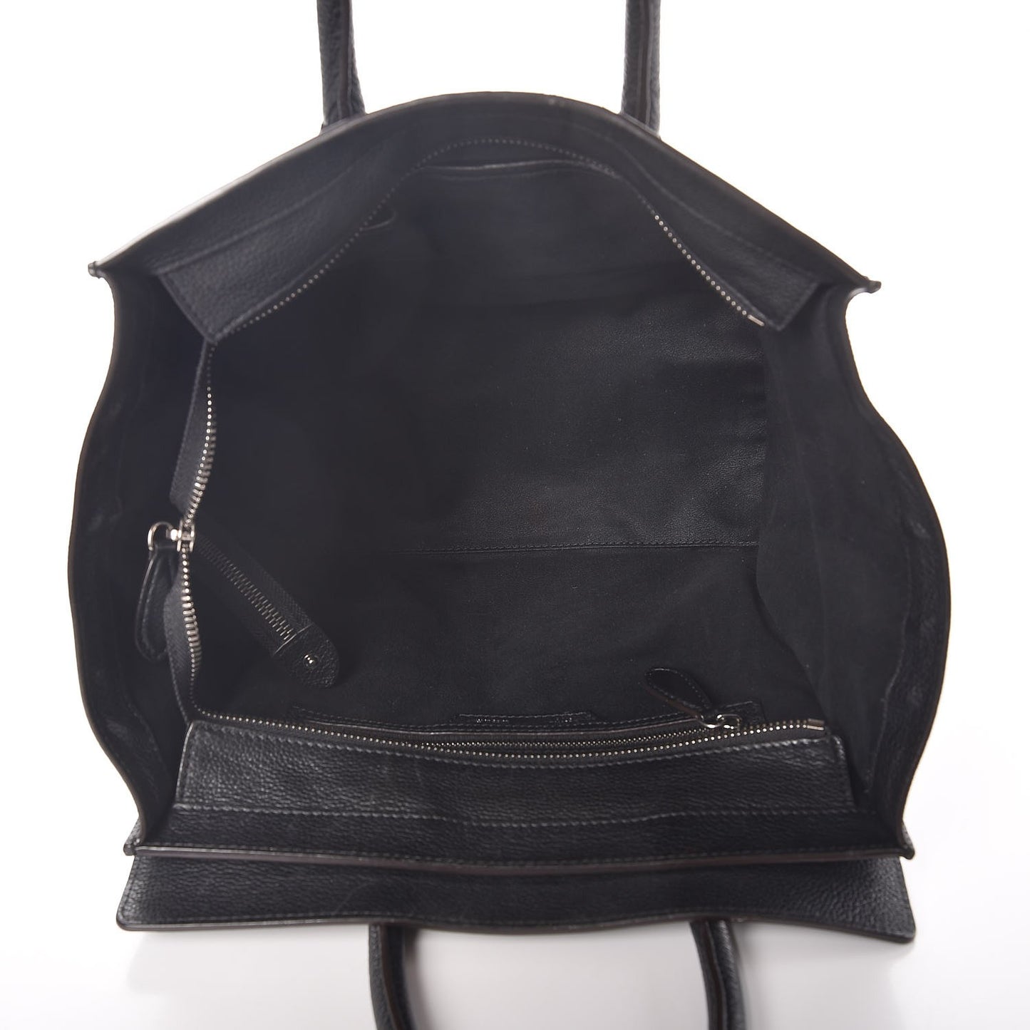 Drummed Calfskin Mini Luggage Black