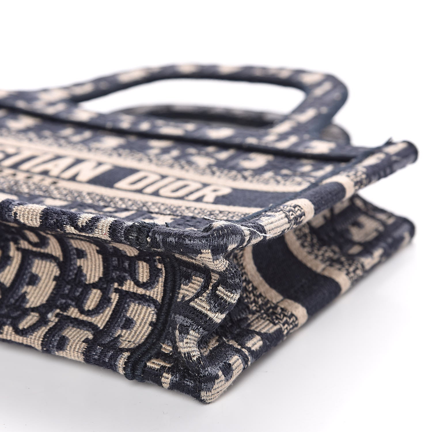 Christian Dior Oblique Mini Book Tote Blue Multicolor 7 of 9