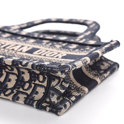 Christian Dior Oblique Mini Book Tote Blue Multicolor 7 of 9