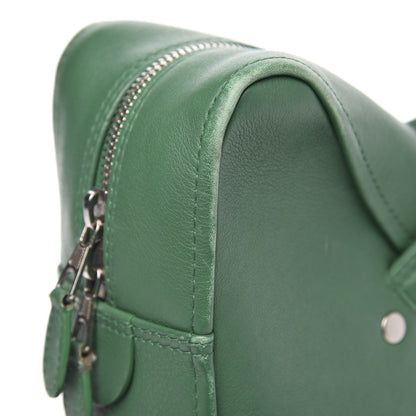 Balenciaga Shiny Day Calfskin S Triangle Duffle Vert Irlandais 10 of 13