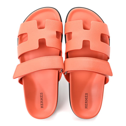 Hermes Epsom Womens Chypre Sandals 40 Rose Sorbet 2 of 10