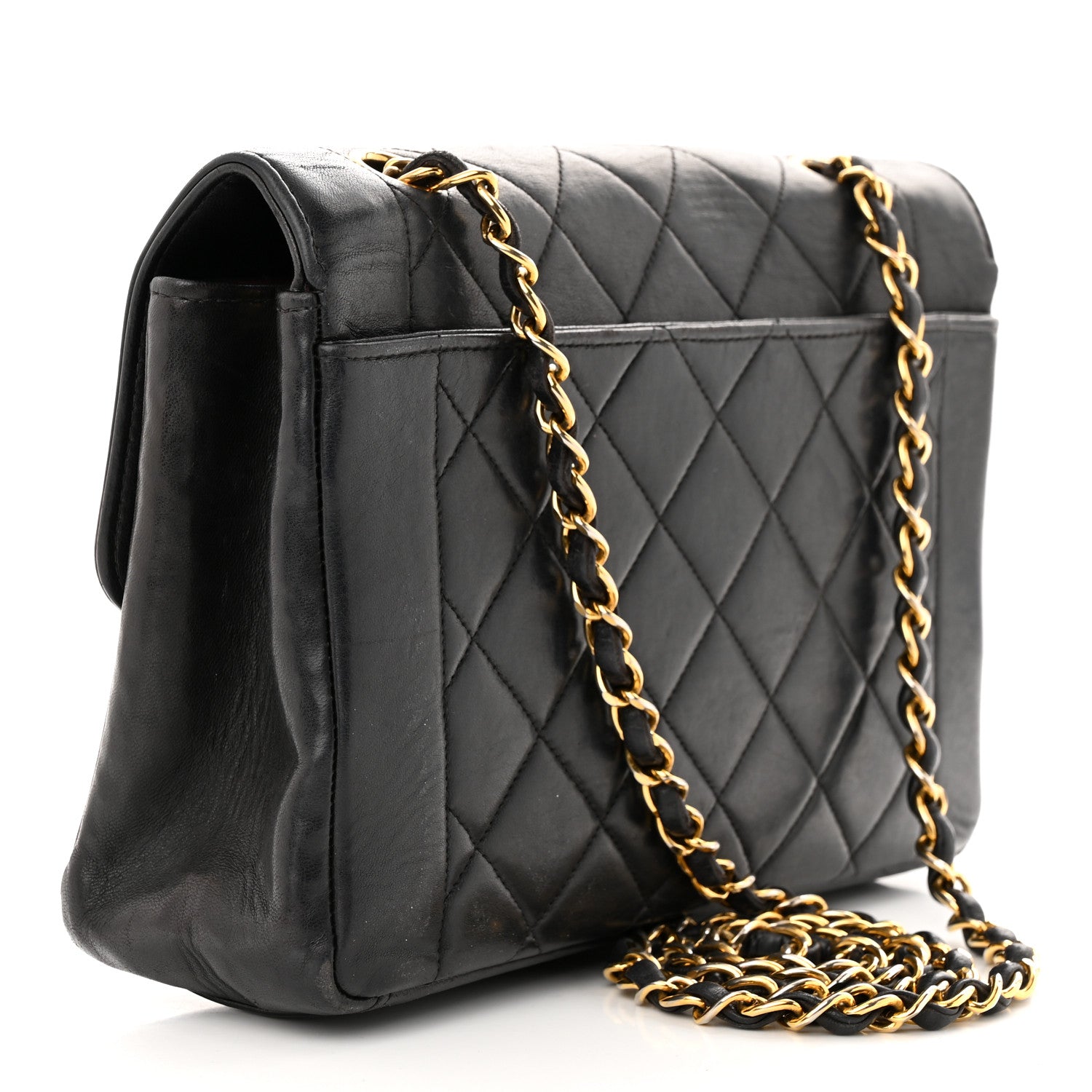 Chanel Lambskin Quilted Medium Single Flap Black 3 of 14