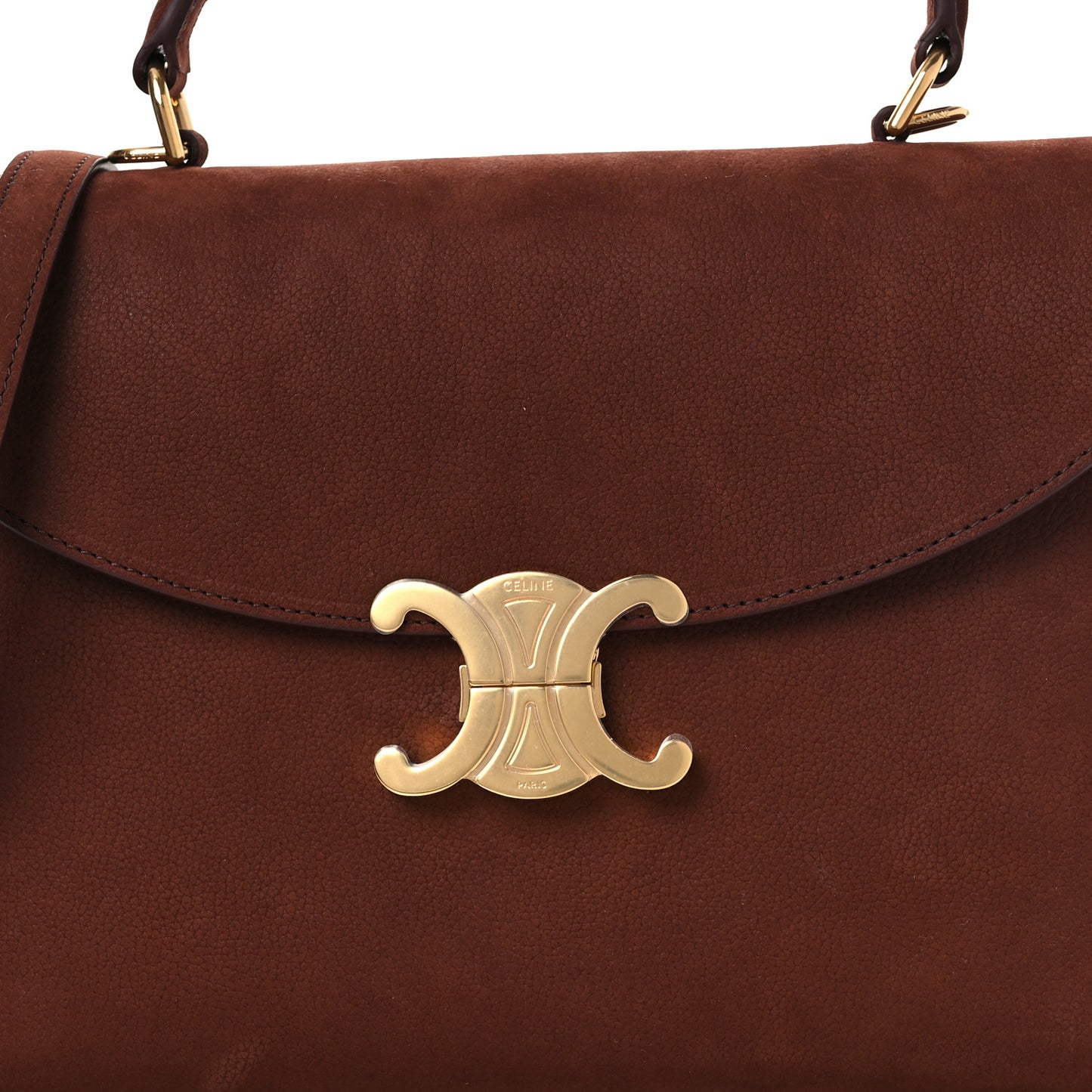 Grained Nubuck Calfskin Medium Nino Chestnut