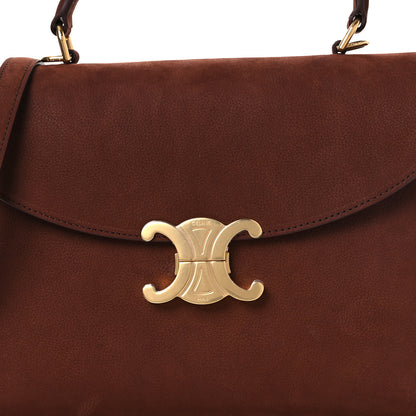 Celine Grained Nubuck Calfskin Medium Nino Chestnut 8 of 14