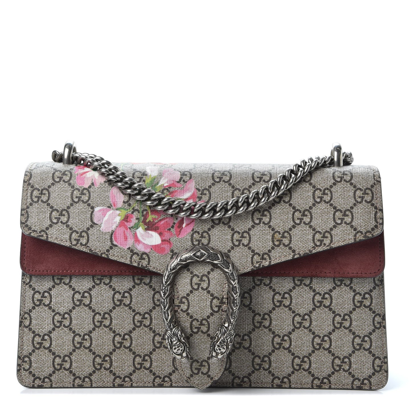 GG Supreme Monogram Blooms Small Dionysus Shoulder Bag Beige Multicolor Dry Rose