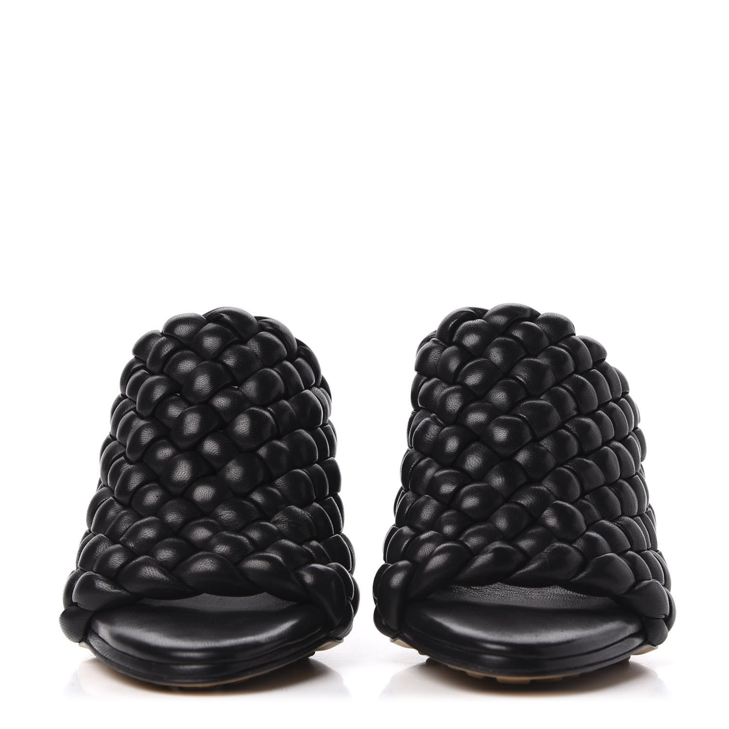 Bottega Veneta Nappa Padded Intreccio The Curve Sandals 35.5 Black 2 of 10