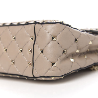 Valentino Garavani Lambskin Medium Rockstud Spike Shoulder Bag Poudre 9 of 10