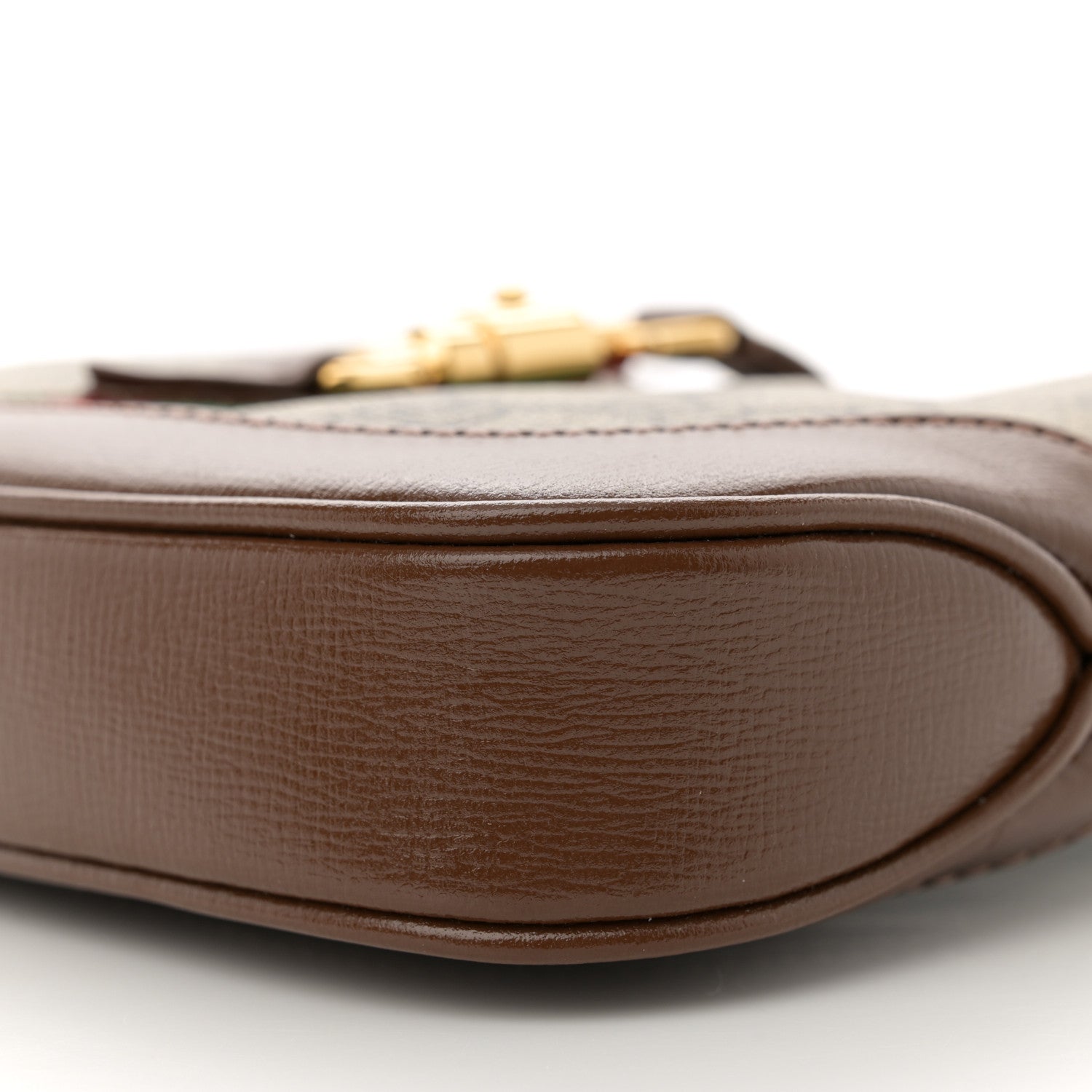 Gucci GG Supreme Monogram Azalea Calfskin Web Mini Jackie 1961 Hobo Beige Ebony Brown Sugar 10 of 11