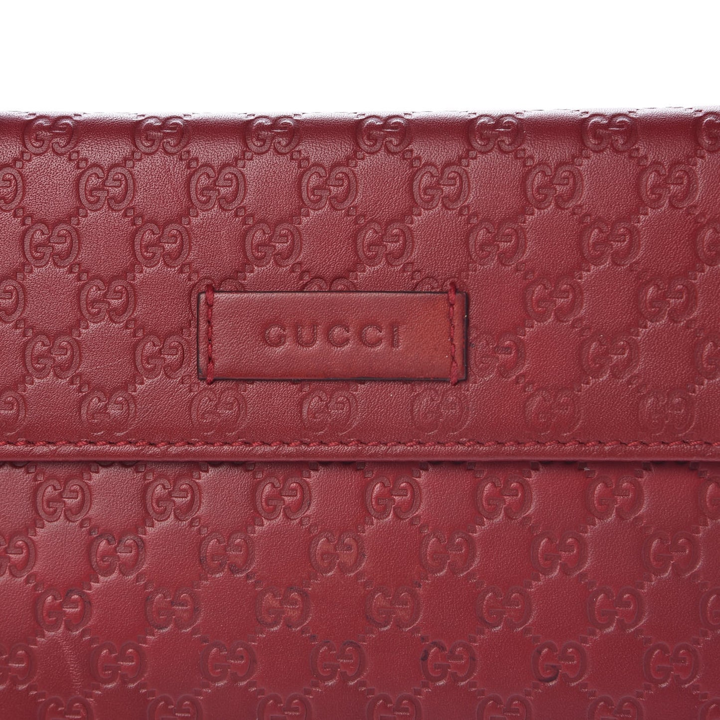 Soft Microguccissima Continental Zip Wallet Red