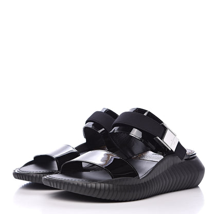 Louis Vuitton Patent Monogram Sandals 36 Black 4 of 13