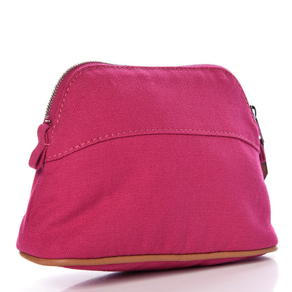 Hermes Cotton Canvas Mini Bolide Travel Cosmetic Pouch 3 of 8
