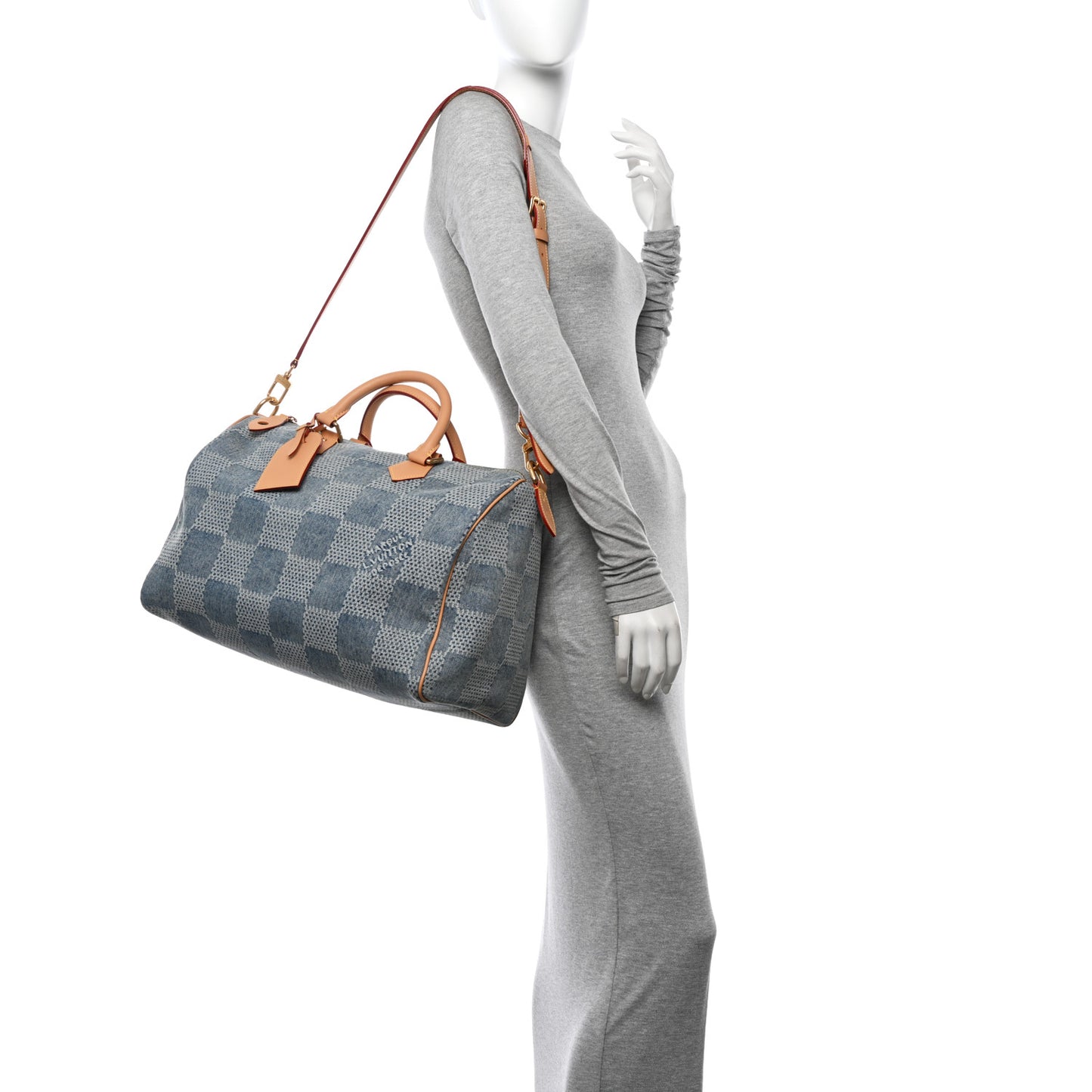 Damier Denim 3D Speedy Bandouliere 40 Bleu