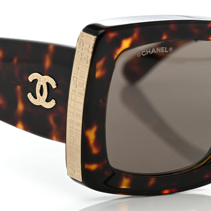 Chanel Acetate Rectangle Sunglasses 5435 Tortoise 7 of 7