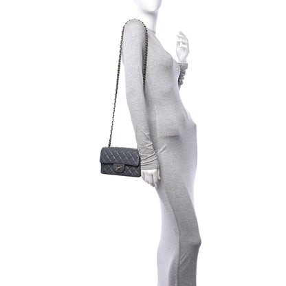 Chanel Lambskin Quilted Mini Rectangular Flap Dark Grey 3 of 11