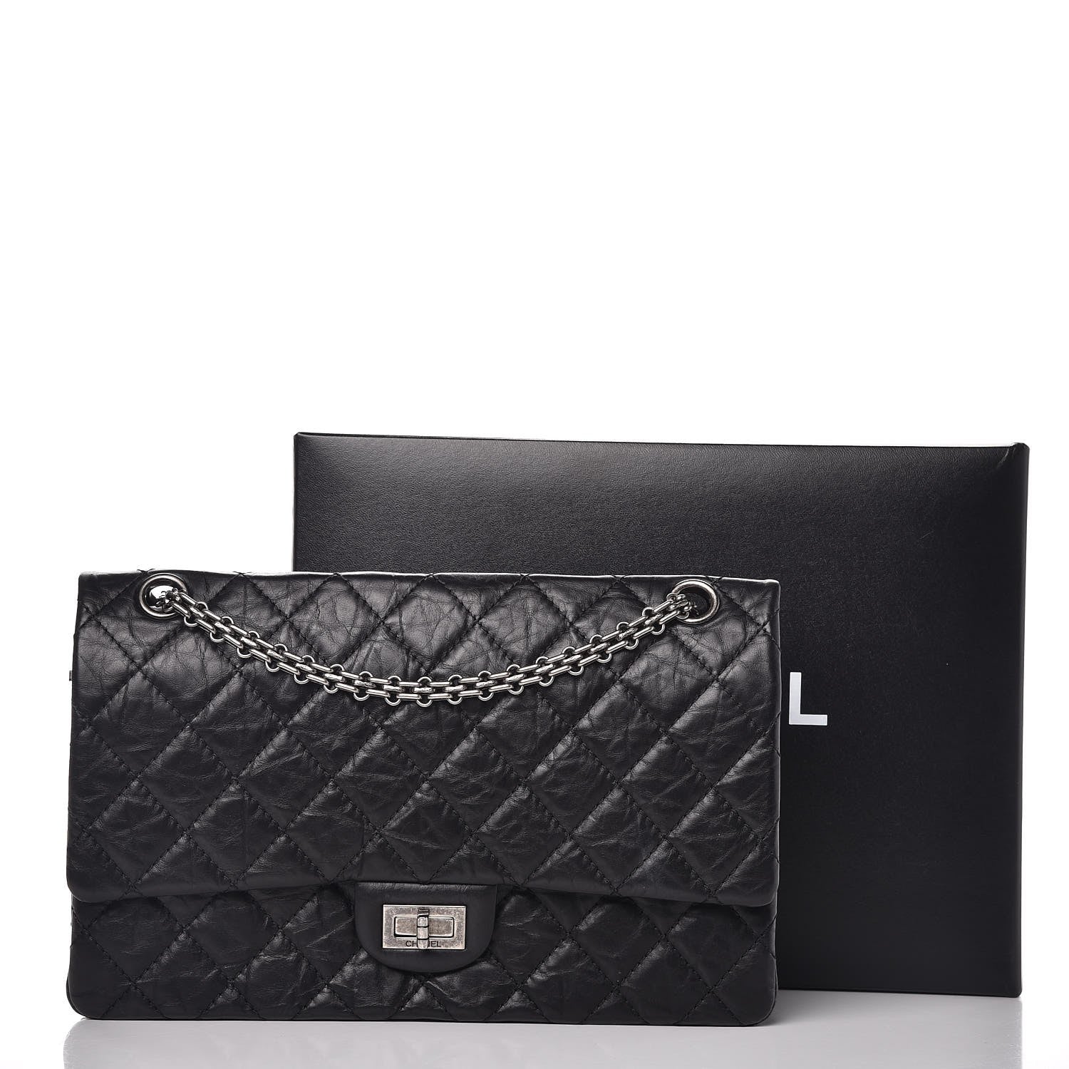 Chanel Aged Calfskin Quilted 2.55 Reissue 226 Flap Black 9 of 9