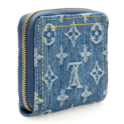 Louis Vuitton Denim Monogram New LV Remix Lou Wallet Blue 3 of 7