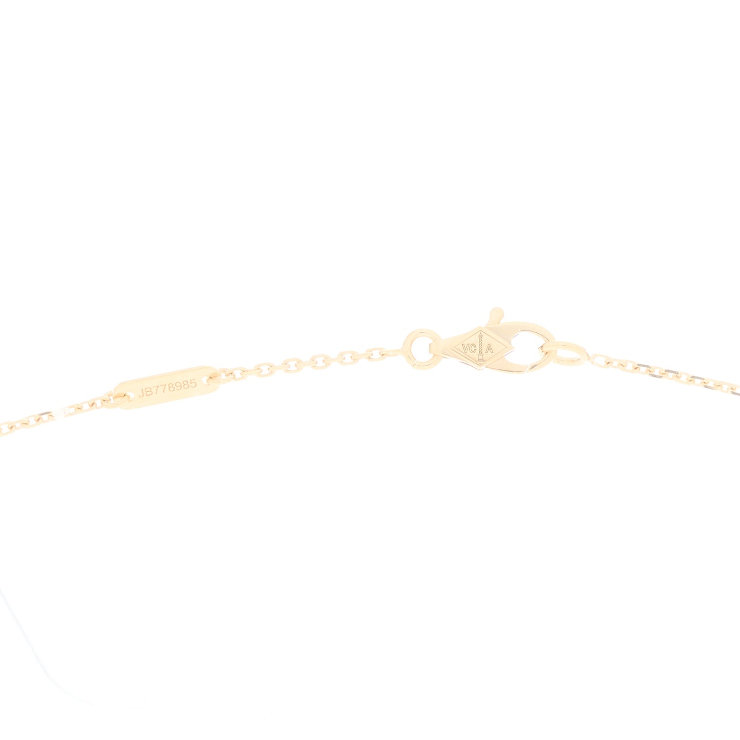 18K Yellow Gold Mother of Pearl Sweet Alhambra Pendant Necklace