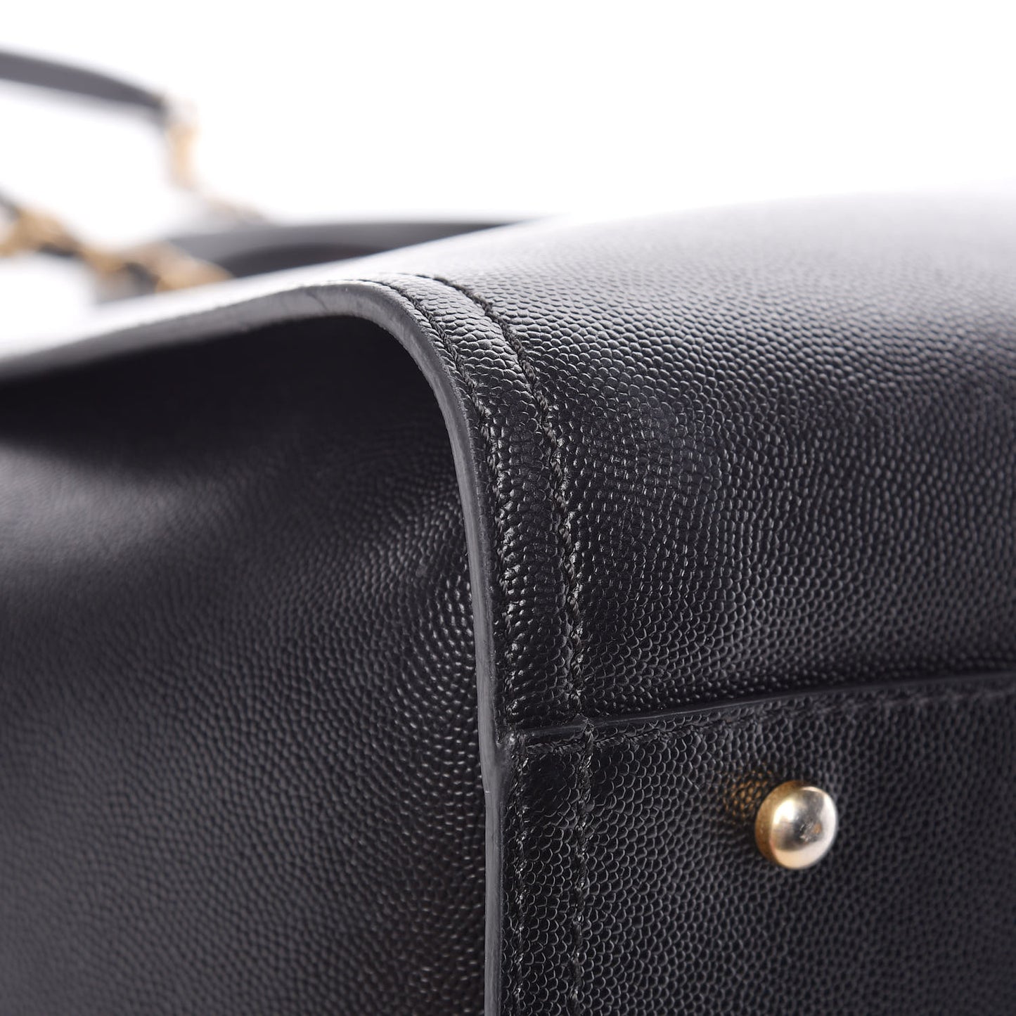 Caviar Medium Studded Deauville Tote Black
