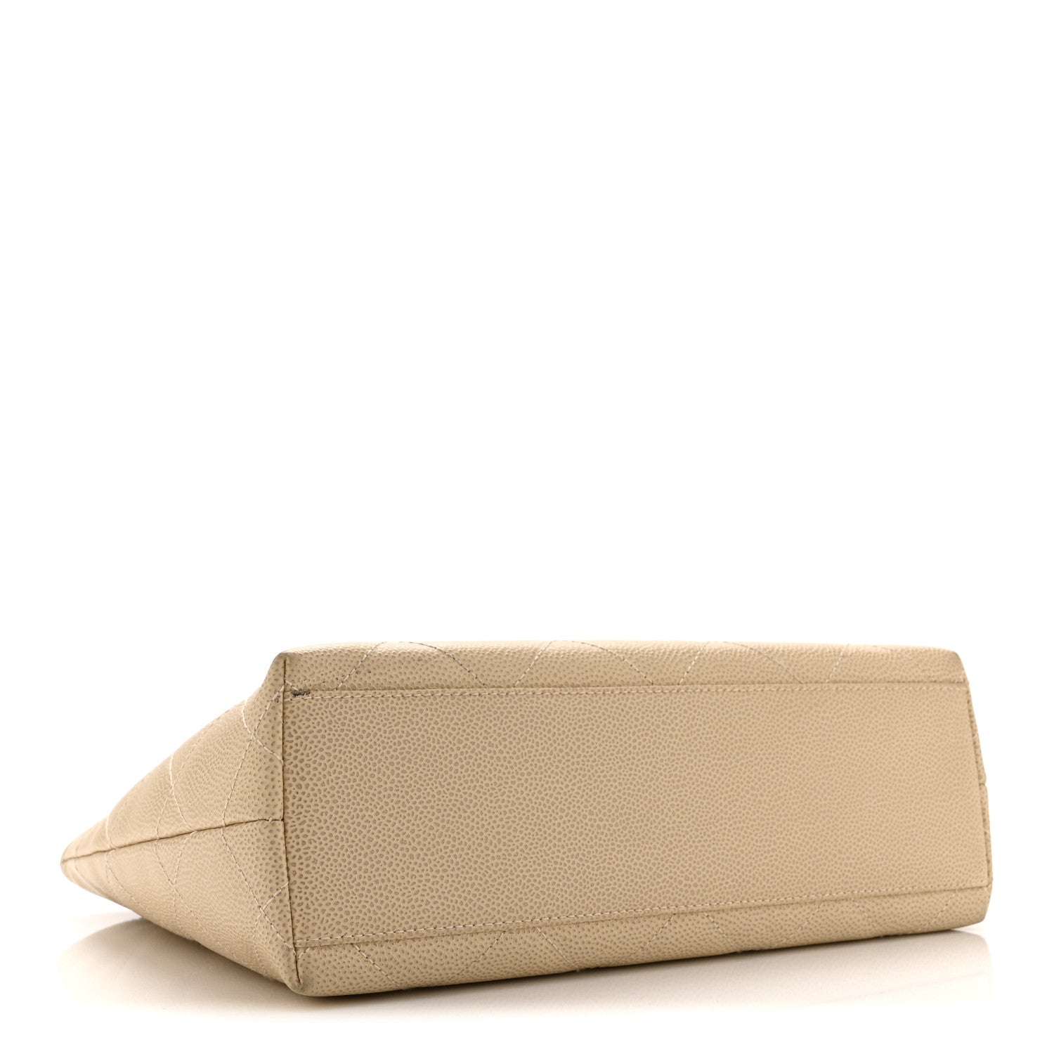 Chanel Caviar CC Wood Handle Tote Beige 4 of 11