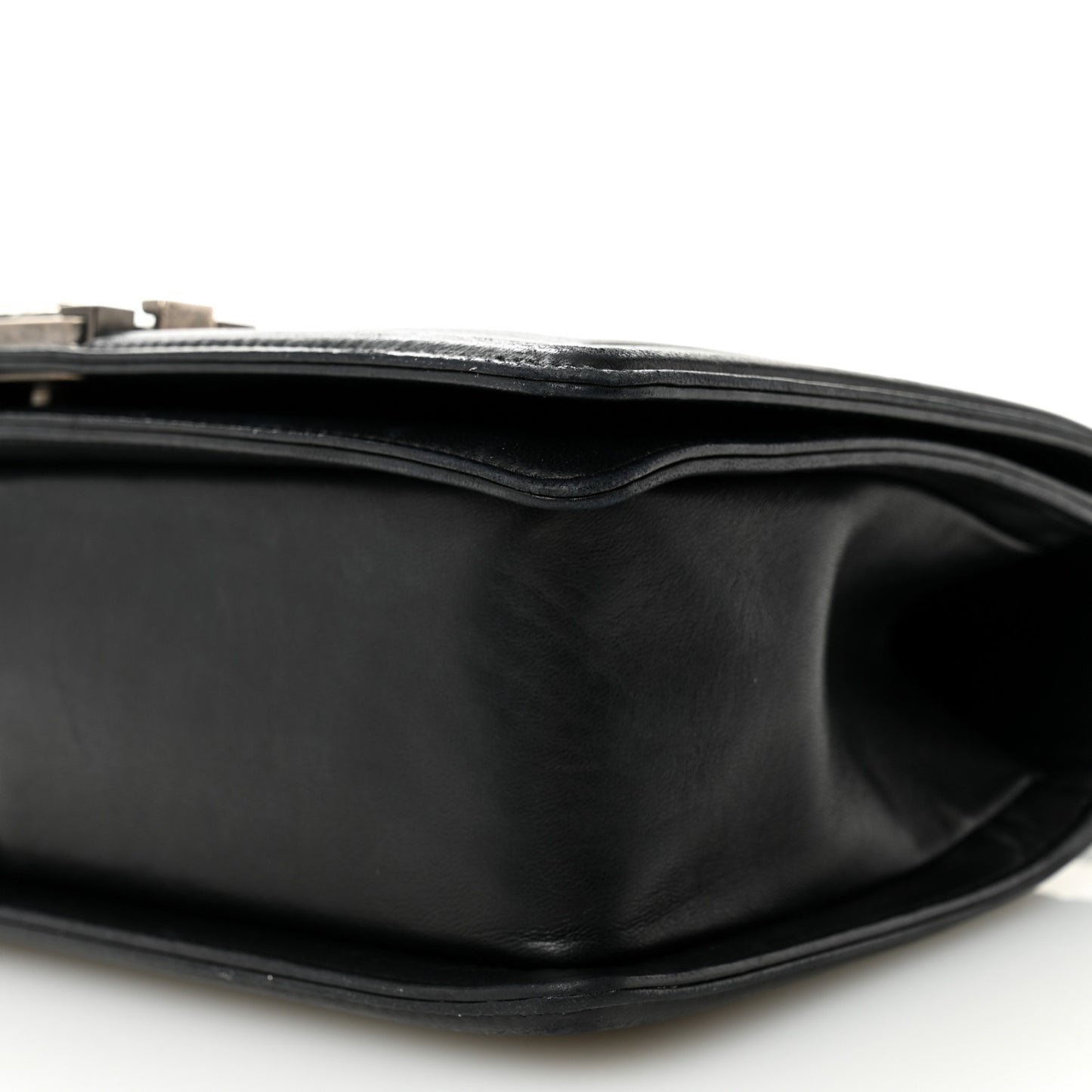Lambskin Quilted Medium Boy Flap Black