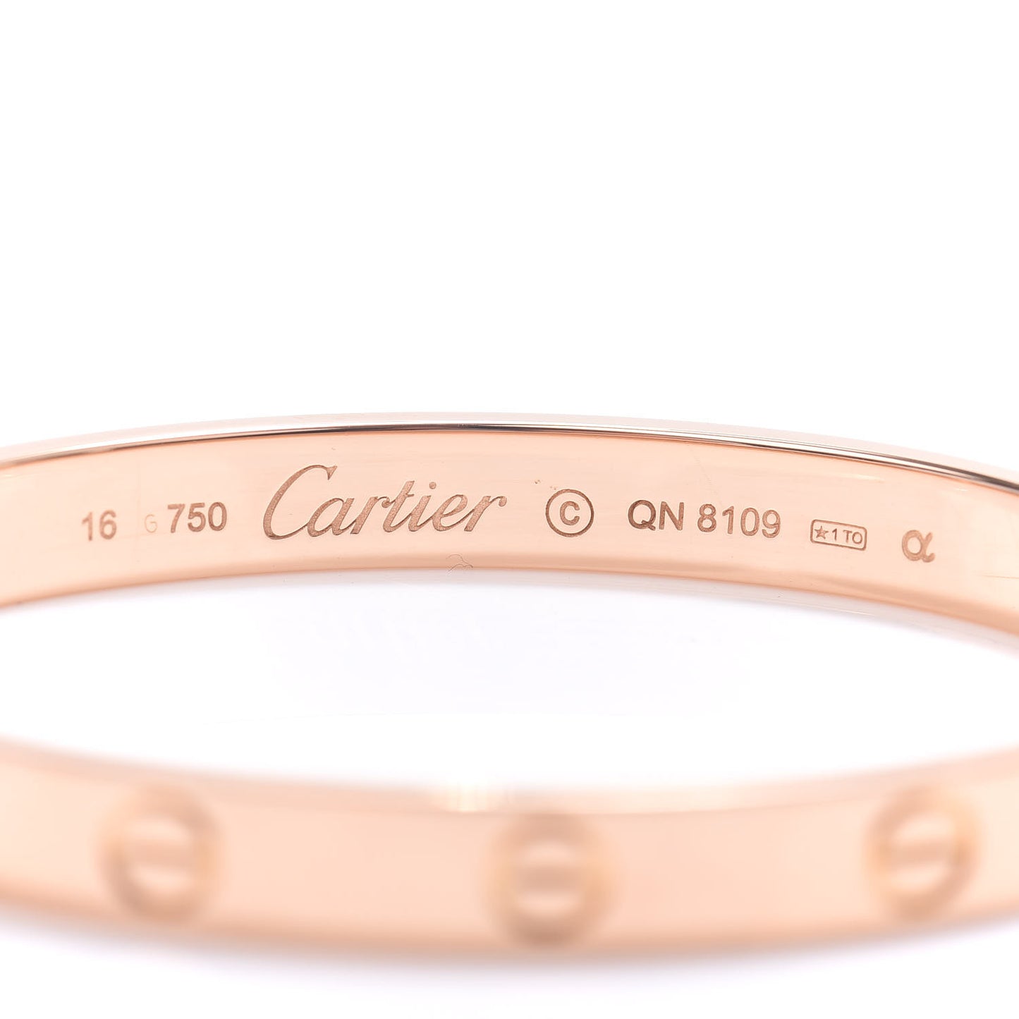 18K Pink Gold LOVE Bracelet 16