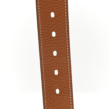 Hermes Box Togo 32mm Quentin Belt 105 42 Black Gold 4 of 4