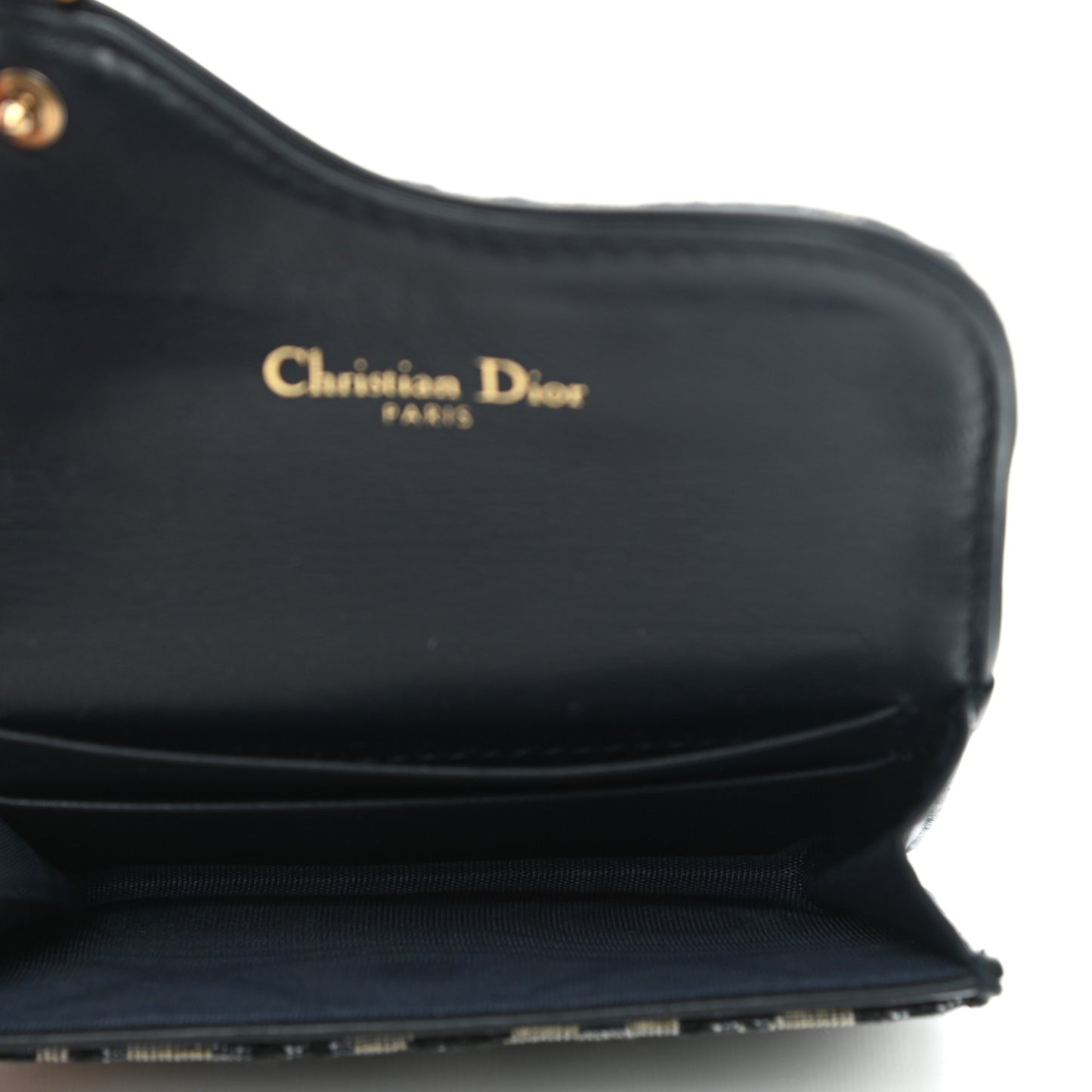 Oblique Saddle Card Holder Blue