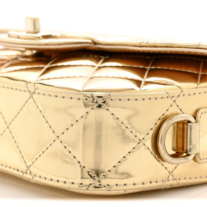Chanel Mirror Calfskin Metallic Calfskin Quilted Hollywood Boulevard Mini Flap With Star Coin Purse Gold 11 of 12