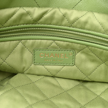 Chanel Shiny Caviar Quilted Small Chanel 22 Green 8 of 11