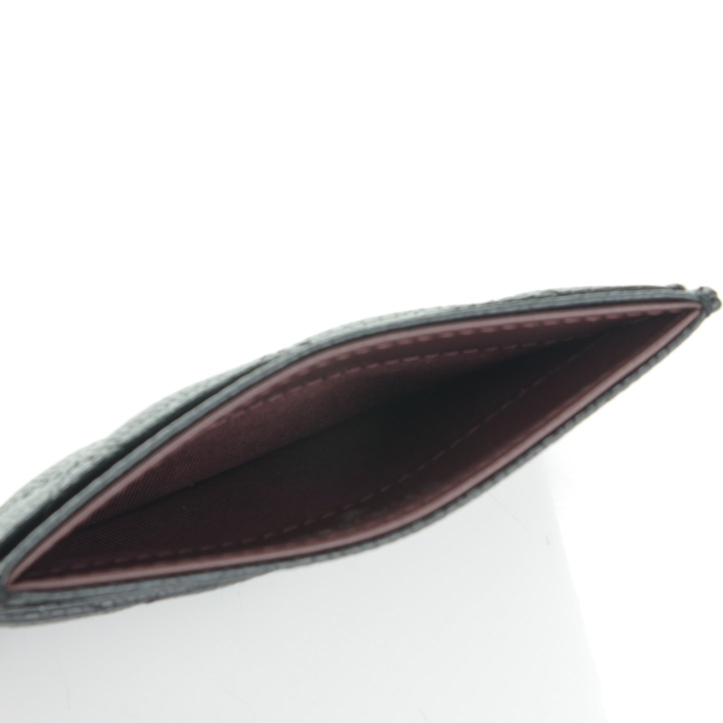 Caviar Quilted Card Holder Black