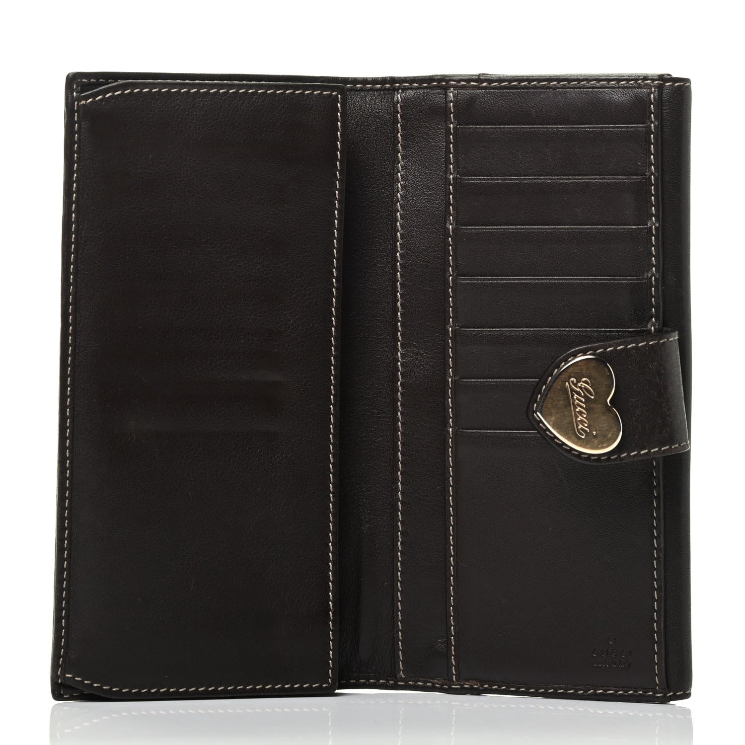 Gucci Monogram Heart Continental Wallet Dark Brown 5 of 7