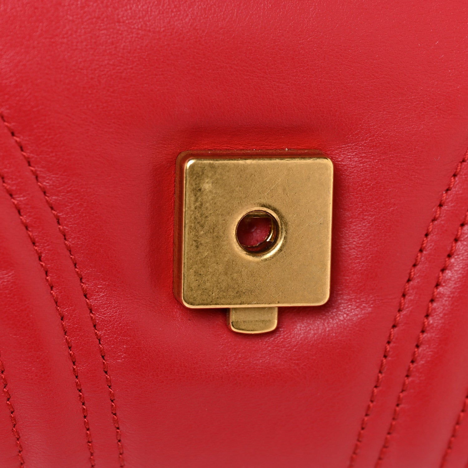 Gucci Calfskin Matelasse Large GG Marmont Shoulder Bag Hibiscus Red 14 of 14
