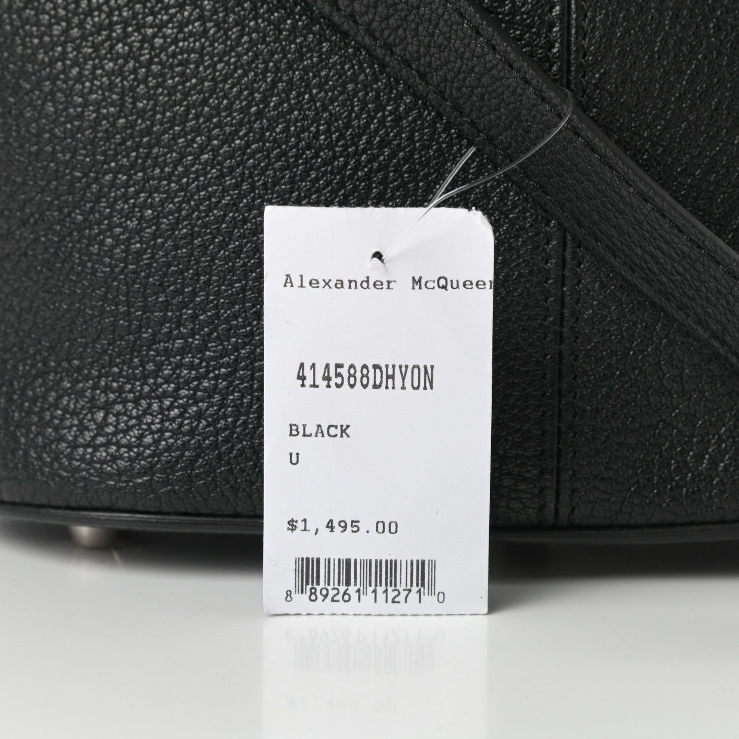 Alexander McQueen Calfskin De Manta Shoulder Bag Black 10 of 10